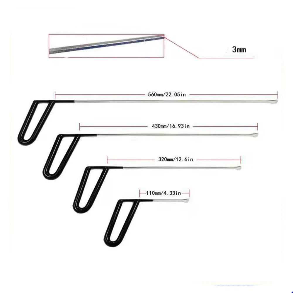 melhor Pdr Dent Repair Tools Gancho Conjunto De Remoção De Granizo Paintless Dent Repair E Carro Removedor Cabeça Plana Gancho Hastes Conjunto Dent Mestre