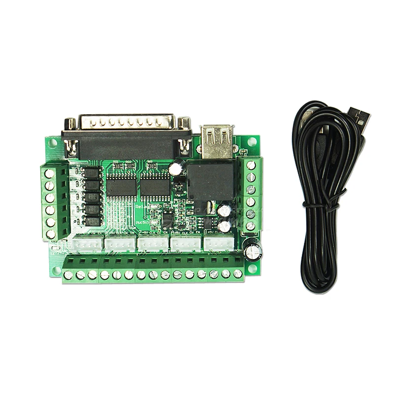 

5 axis stepper motor driver mach 3 interface board with optocoupler isolation for DIY cnc router machine