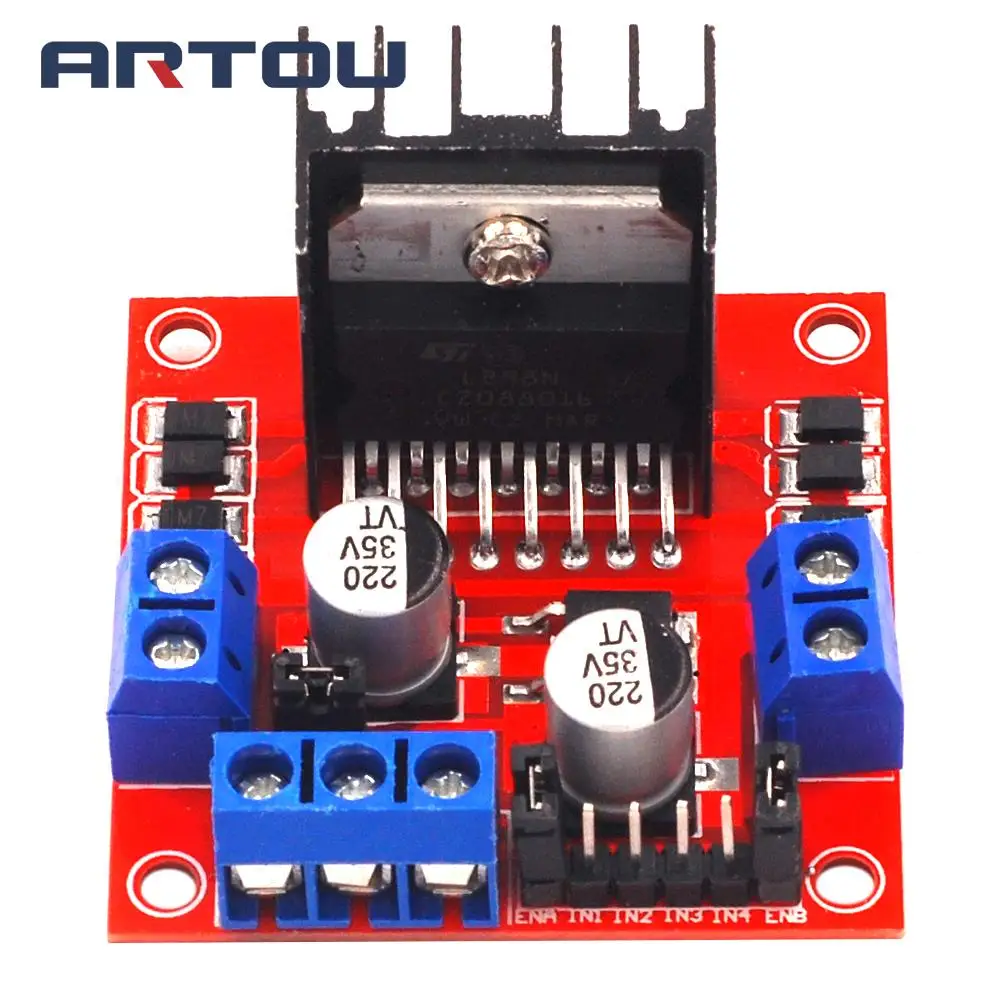 5PCS New Dual H Bridge DC Stepper Motor Drive Controller Board Module L298N for Arduino smart car robot | Электронные компоненты