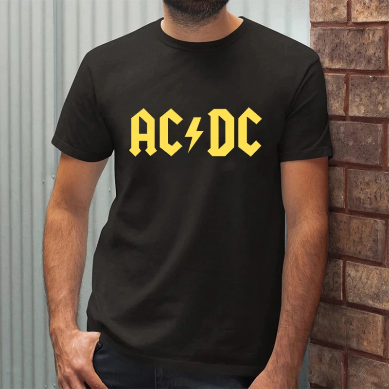 yellow ac dc shirt