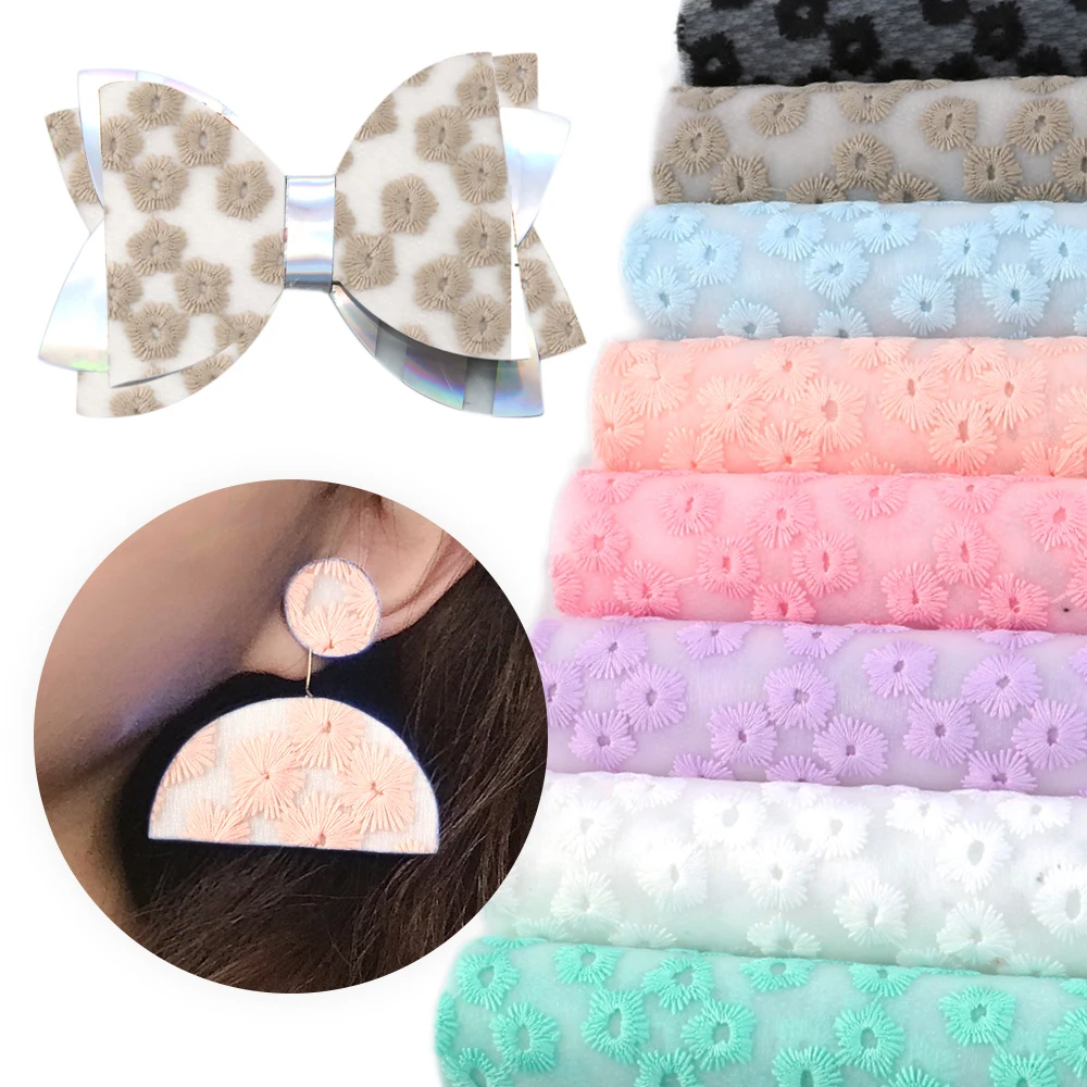 Аксессуары David 20*33 см цветок с вышивкой прозрачная ткань из искусственной кожи