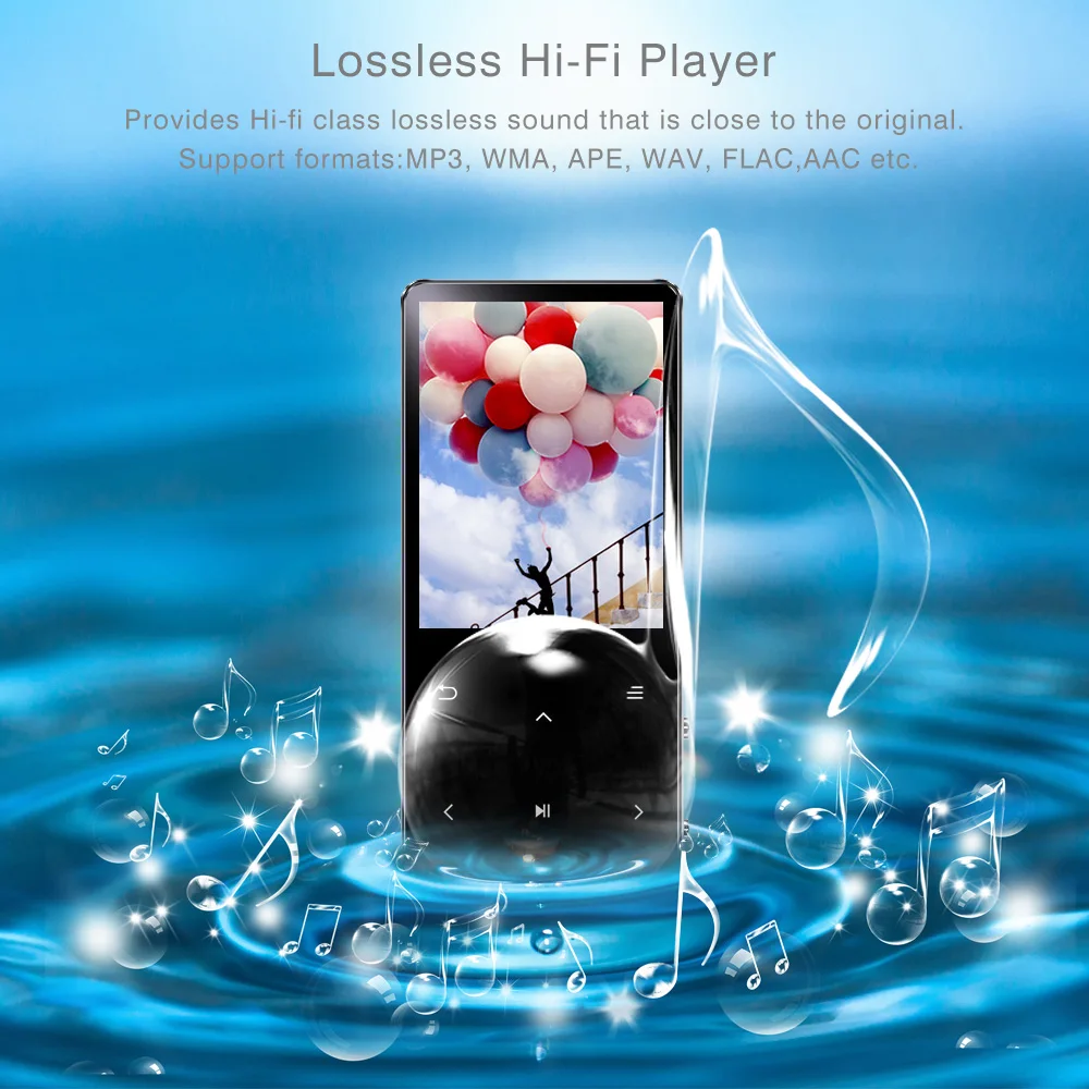 REDANT MP4 плеер с Bluetooth встроенный динамик сенсорный ключ FM радио видео игры