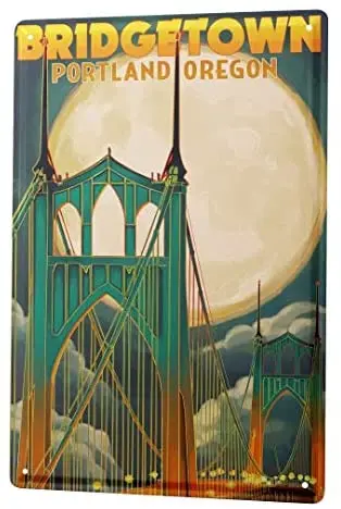 

Tin Sign Decor Plaques Wanderlust City Bridgetown