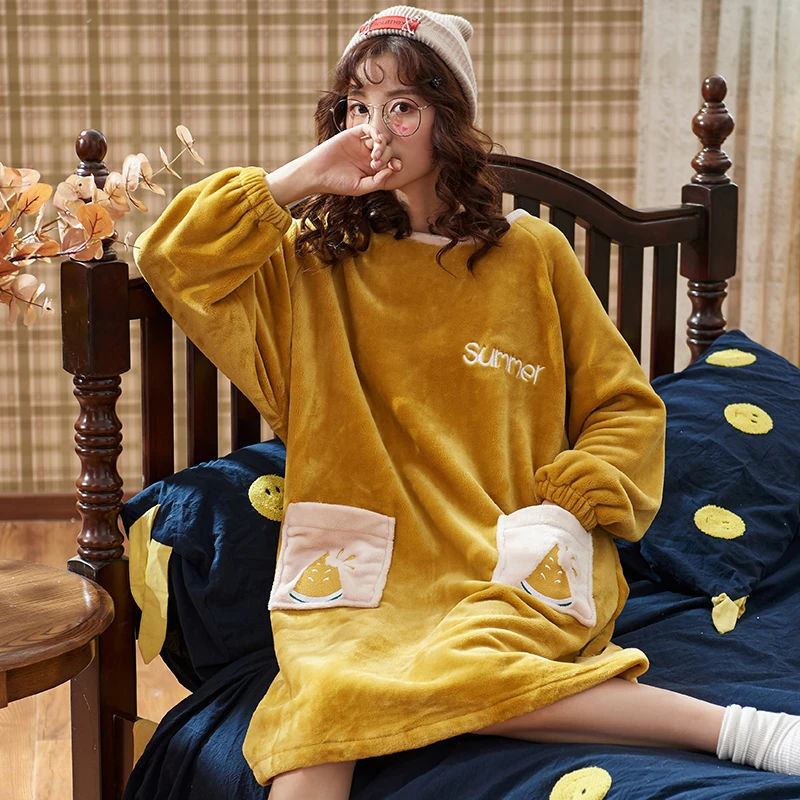 Хорошее качество новинка 2019 осенне зимняя теплая фланелевая Домашняя одежда