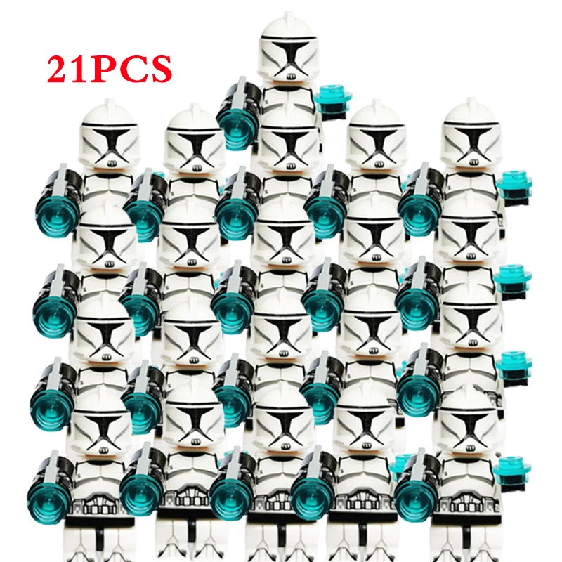 

21pcs/lot Imperial Stormtroopers 501st Clone Troopers Legion Assemble Building Blocks Brick Star Model Figures Wars Children Toy