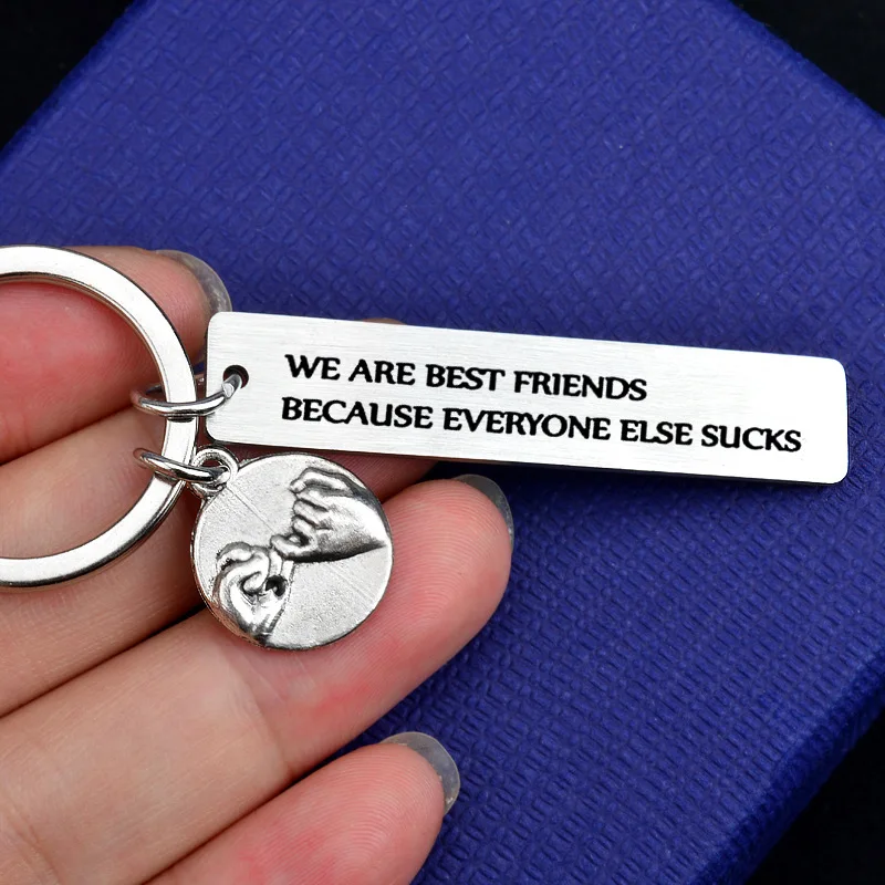 Металлический брелок для ключей с забавными подругами подарок лучшему другу на