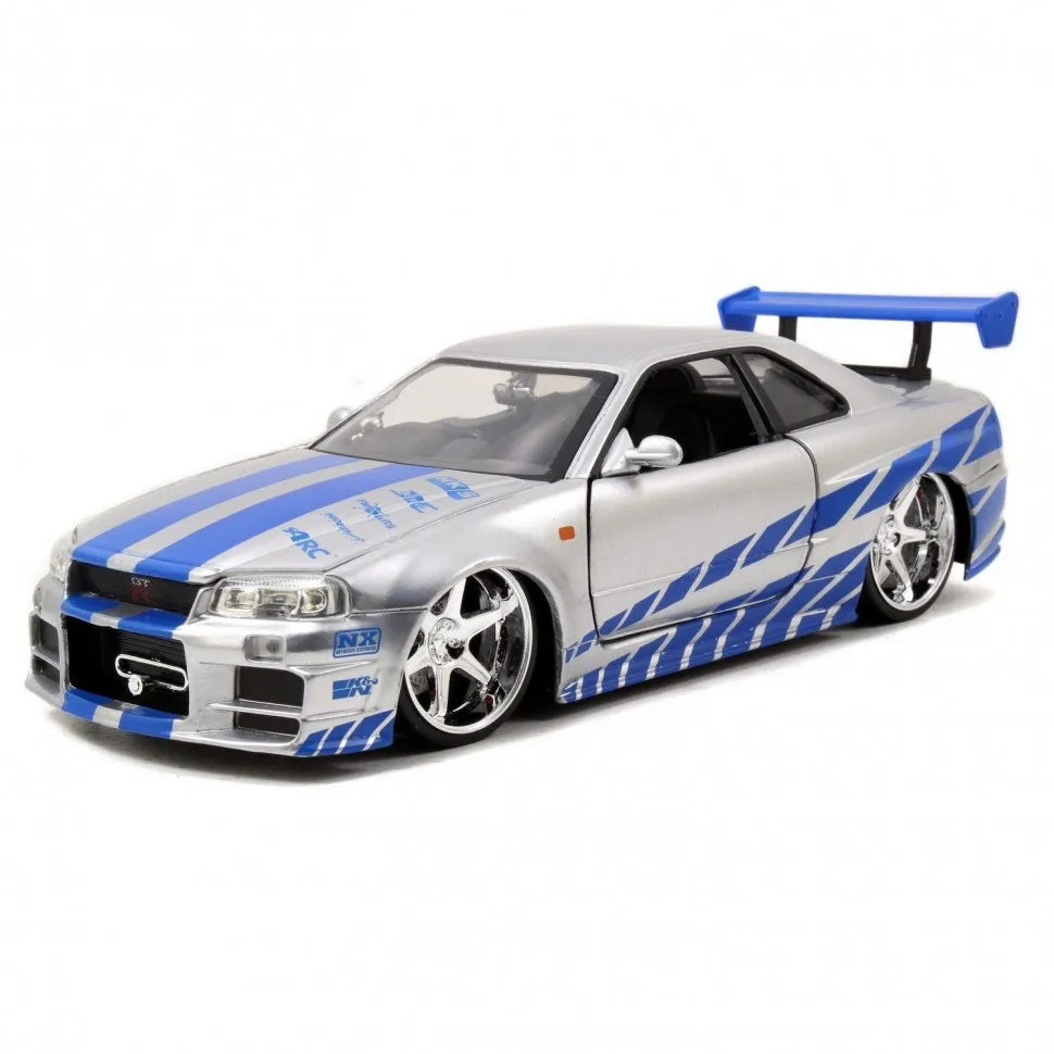Машинка Fast and Furious Форсаж 1:24 Nissan Skyline GT R (R34)| |