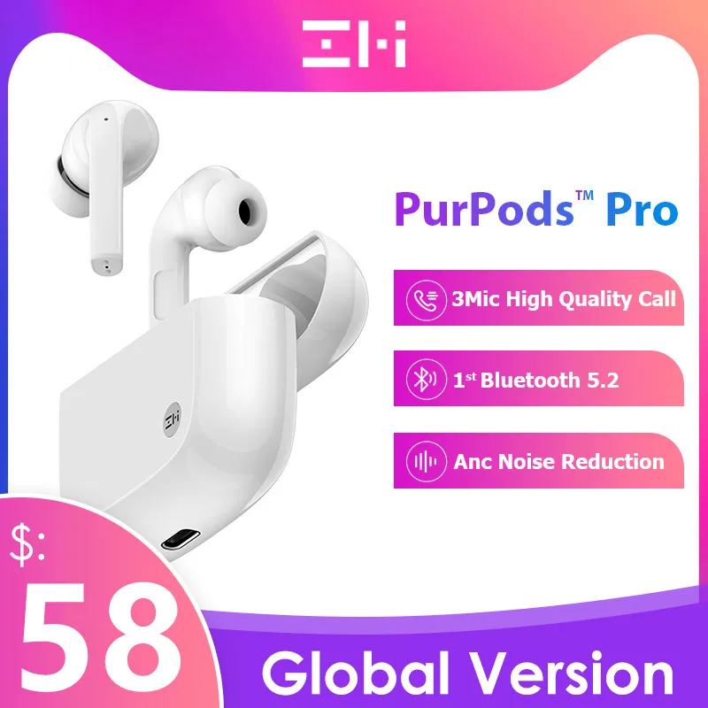 Bluetooth-наушники глобальная версия ZMI PurPods Pro беспроводные наушники Bluetooth 5 2 TWS ANC