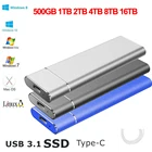 SSD-накопитель Type-c USB 3,1 портативный, 8 ТБ, 16 ТБ