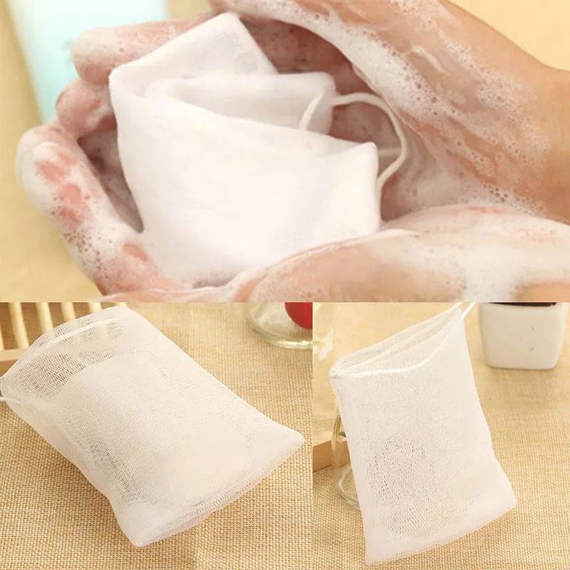 Очищающее средство для лица ручной Пенящийся сетчатый мешок мытья жидкое мыло