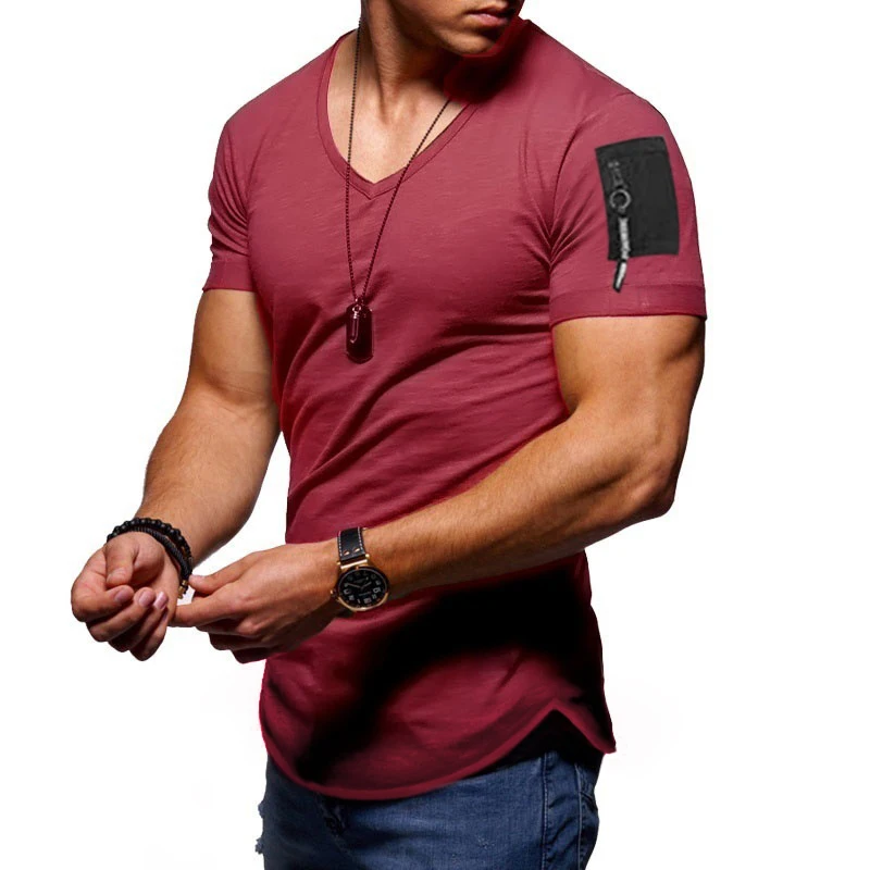 

2021 Short Sleeve Zipper Shoulder Street Plus Size M-3XL