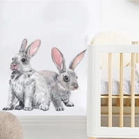 cartoon rabbit wall stickers childrens room bedroom living room wall decoration wall stickers vinyl sticker murals