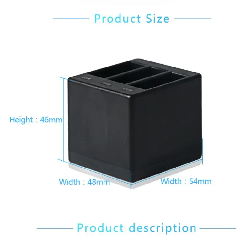 Быстрое 3 канальное зарядное устройство с usb кабелем для GoPro Hero 5 6 Black 7 8 Bl|Зарядные