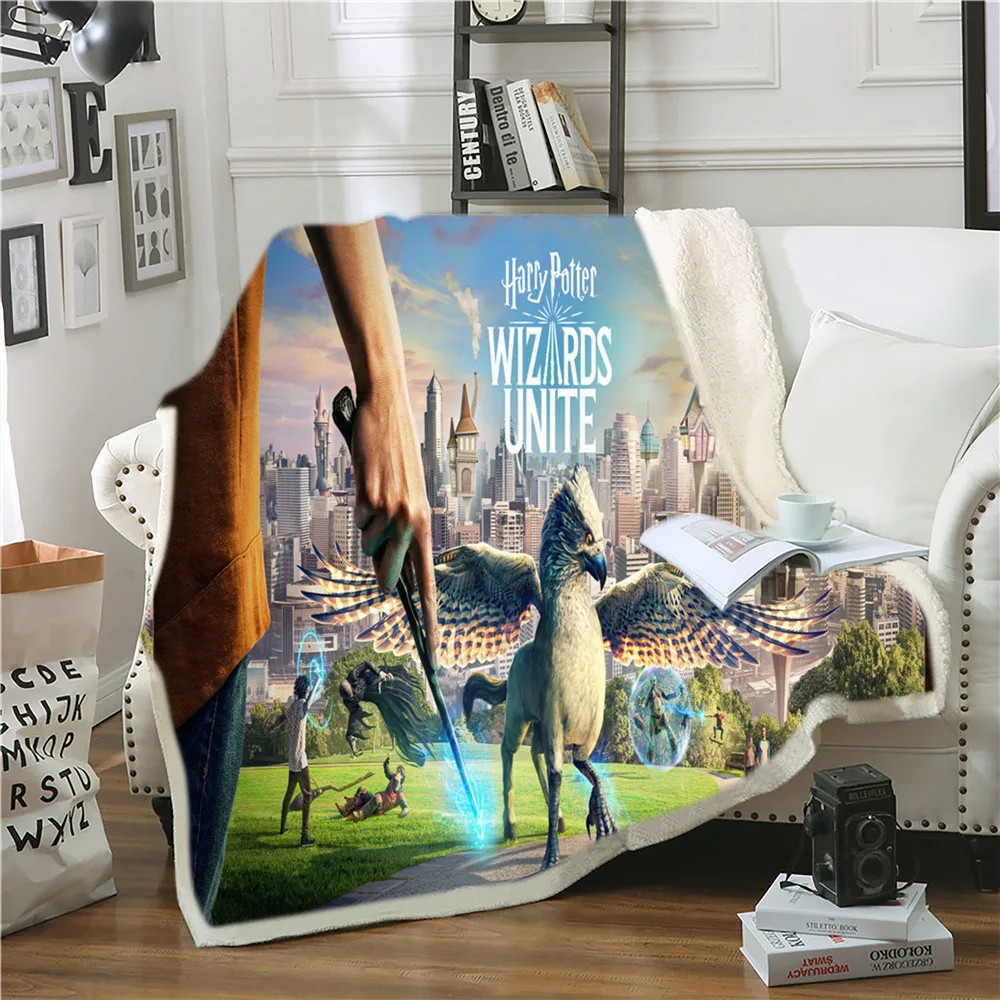 

3D Castle Printed Blanket Children's Magic Fairy Tale Style Flannel Throw Blanket Winter Comfortable Warm Blanket On Bed Sofa