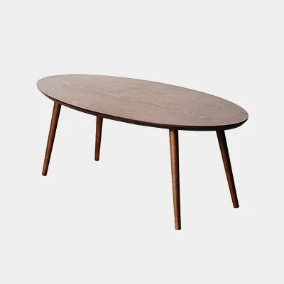 

Northern European Style Solid Wood Round Small Tea Table Small Family Living Room Oval Furniture Modern Simple Japanese Type Log