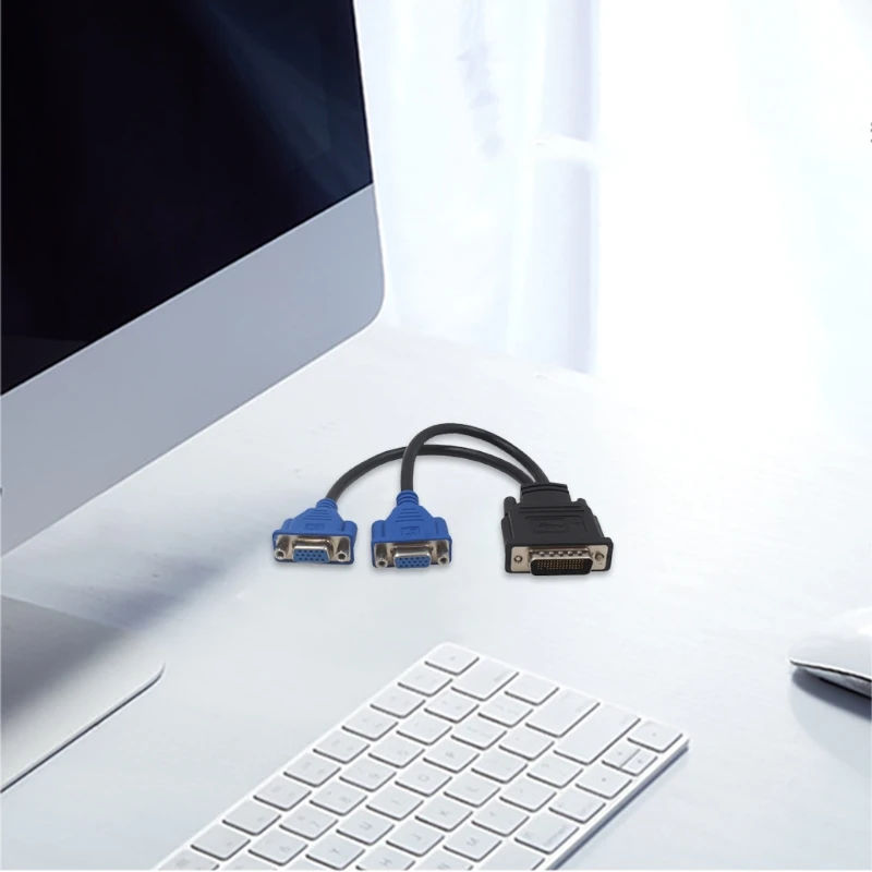 Адаптер-Разветвитель USB Type-Pin на 2 VGA для снижения потери передачи данных |