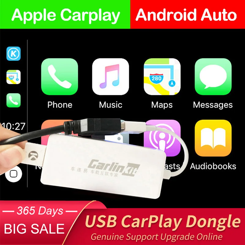 

Carlinkit Wried CarPlay Smart Link Dongle For Android Auto Carplay For Android System Screen Carplay For Apple Mirrorlink IOS14