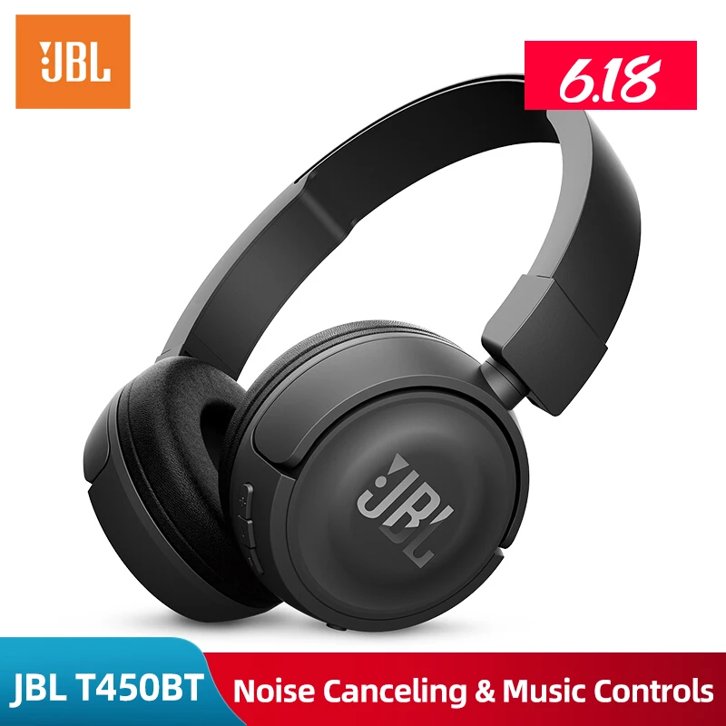 Беспроводные Bluetooth наушники JBL T450BT портативная складная гарнитура с микрофоном и