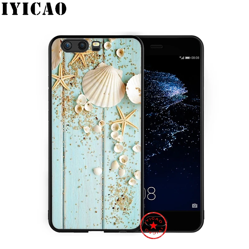 IYICAO летом пляж ракушки мягкий чехол для huawei P30 P20 P10 P9 P8 2017 2016 2015 P Smart Z Plus 2019 mate 20 10 Lite