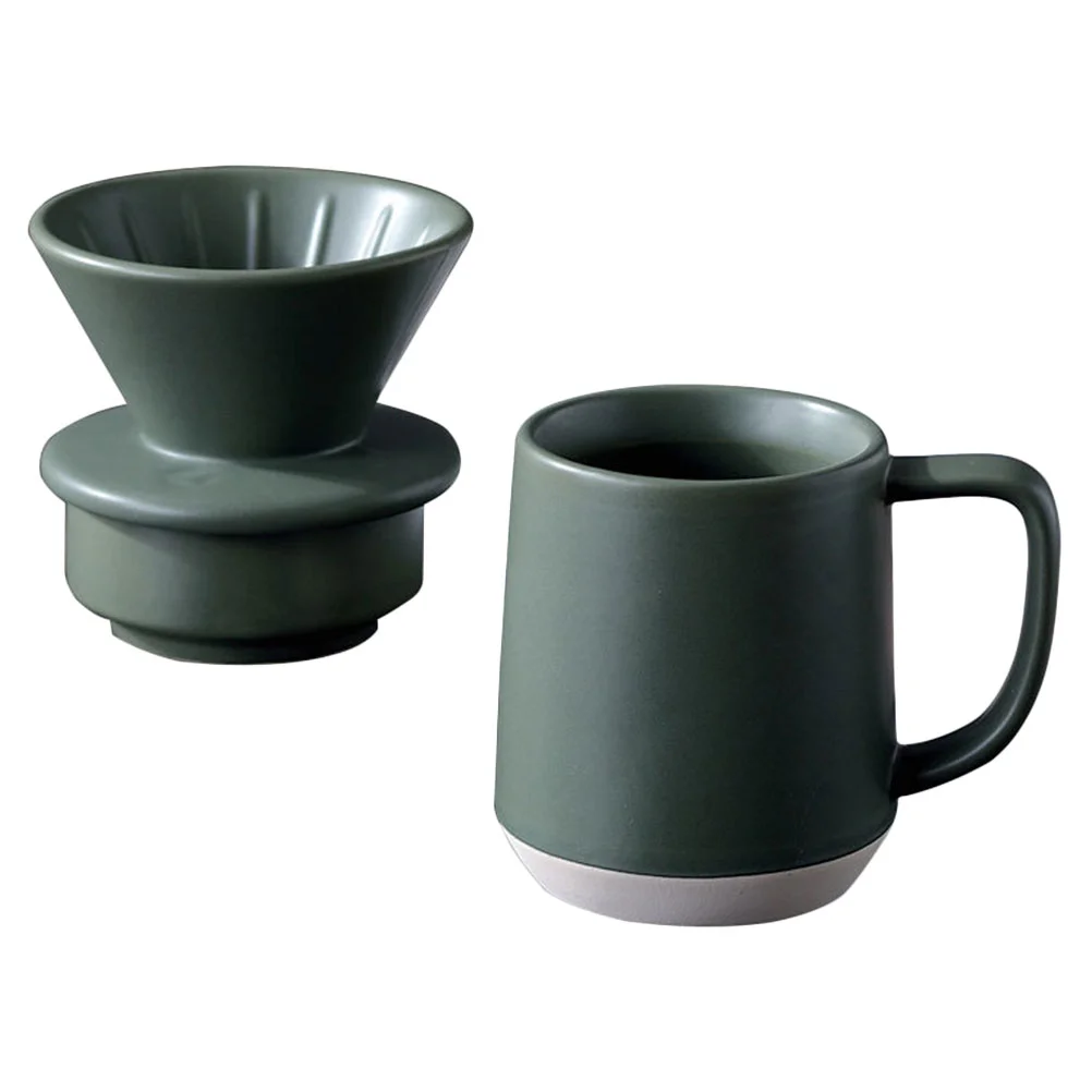 

1 Set of Portable Manual Coffee Filter Cup Ceramic Filter Cup for Home