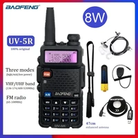 real 8w baofeng uv 5r powerful walkie talkie vhf uhf ham radio transceiver scanner uv5r portable cb radio station for hunting
