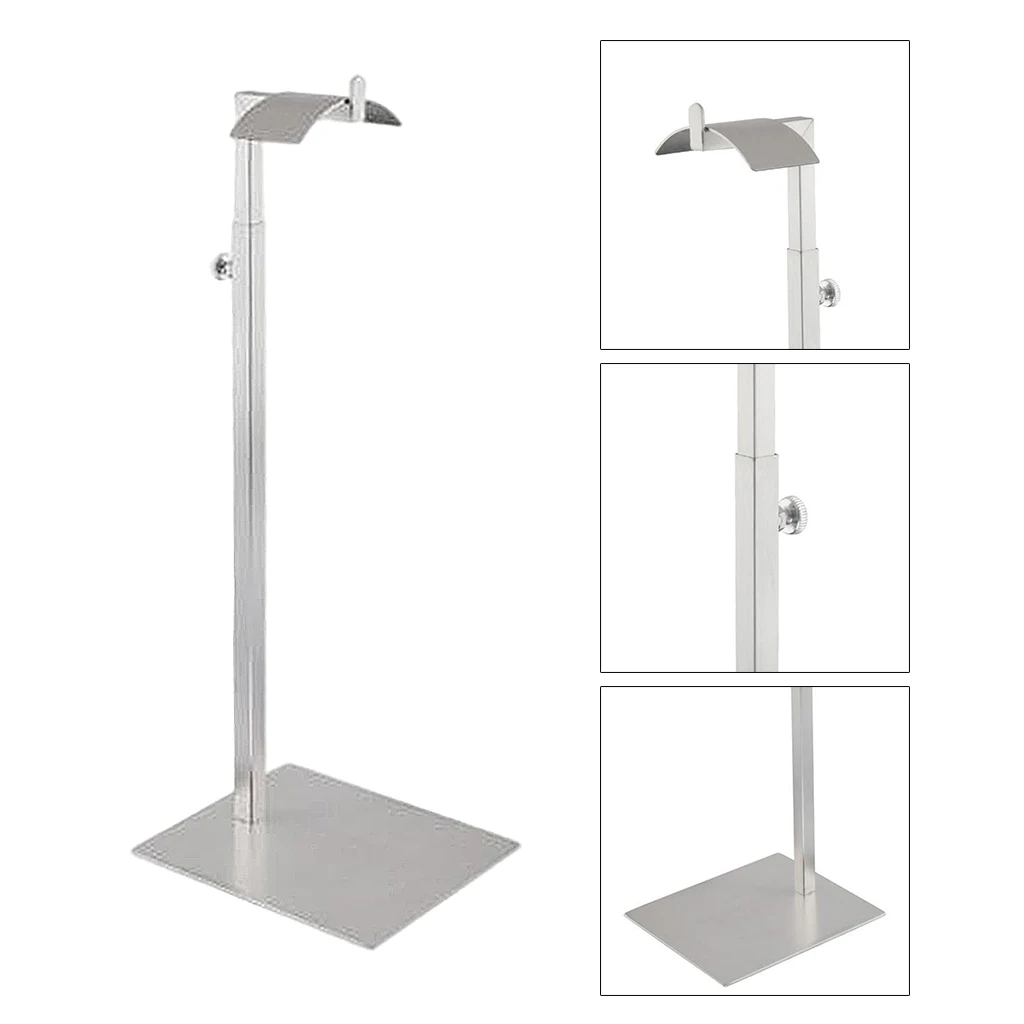 

Polished Stainless Steel Women Handbag Display Rack Stand Adjustable Elegant