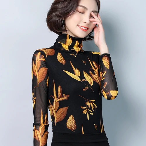 Новинка осени 2020 эластичные с длинным рукавом трендовые модные принтом женские