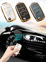 for volkswagen polo tiguan vw passat for skoda car tpu shell key case folding auto key cover keychains decoration accessories