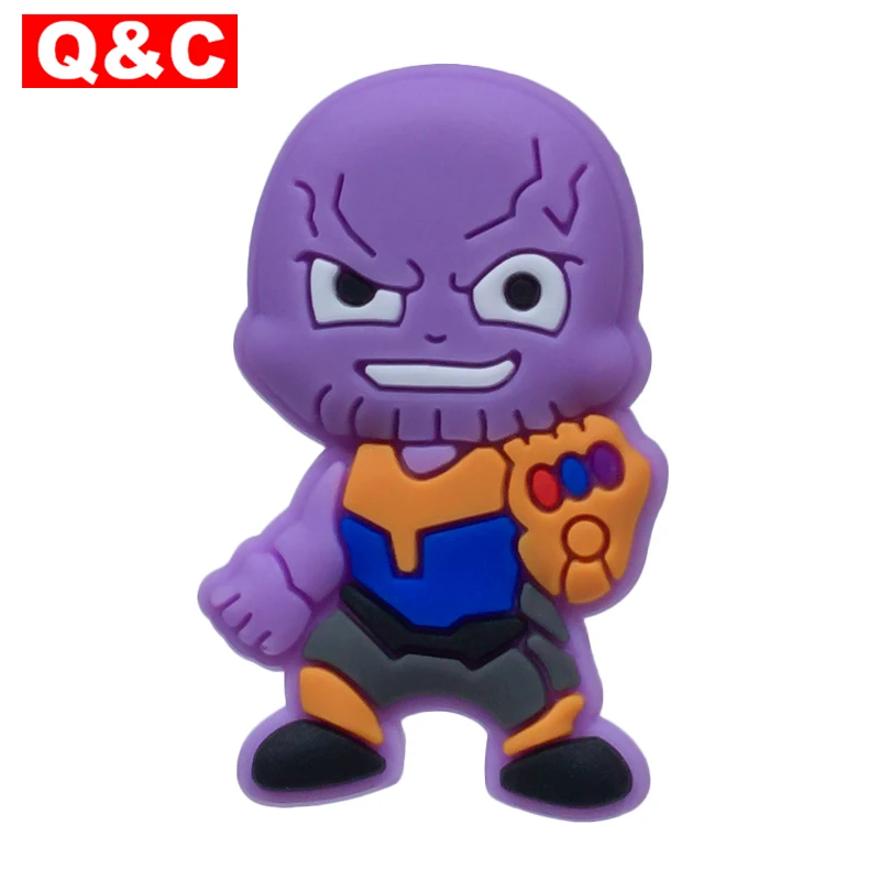 2 шт Мстители 3-INFINITY WAR ПВХ обувь Подвески Аксессуары для обуви обувь украшения обуви пряжки аксессуары подходят браслеты Croc J - Цвет: A8-(2pcs)