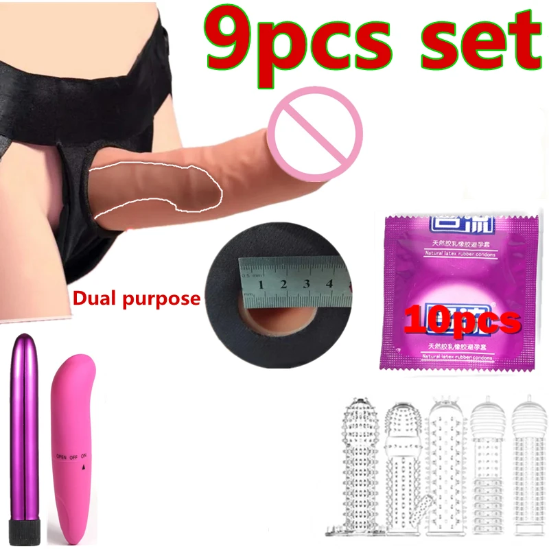 Супер мягкий с трубчатым ремешком Оригинальный реалистичный фаллоимитатор