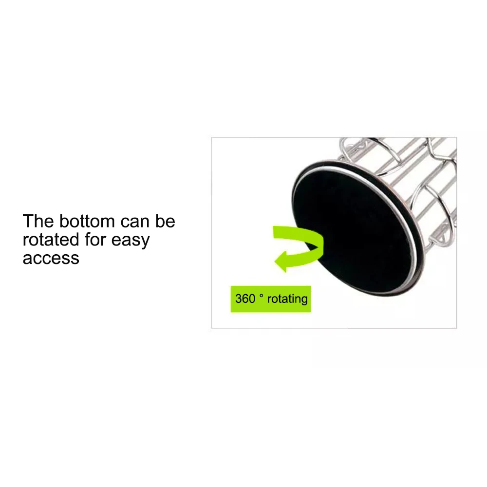 360 Rotating 24 Capsule Coffee Pod Holder Dispenser Capsules Dispensing Tower Stand Storage Shelf | Дом и сад