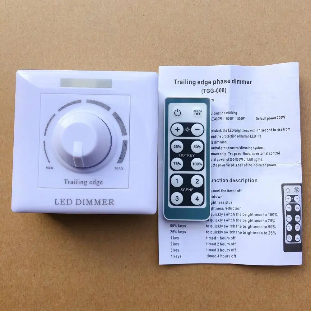 200W Светодиодный Triac диммер с пультом дистанционного управления (110V 240V)|led triac