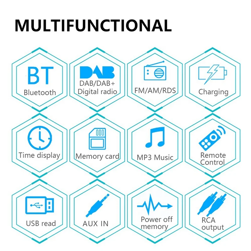 

Car Radio Stereo Player Bluetooth Phone AUX-IN MP3 DAB/SD/FM/USB/1 Din/Remote Control Only for European