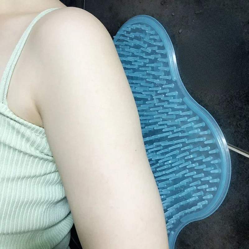 

Non-slip Silicone Bathroom Mat, Exfoliating Shower Mat, Back Foot Massage