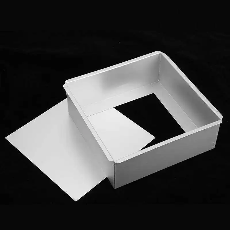 

8inch Square Shape Baking Cake Mold Mousse Cake Bread Mould Baking Mold with Removable Bottom for DIY Baking Room Accessories