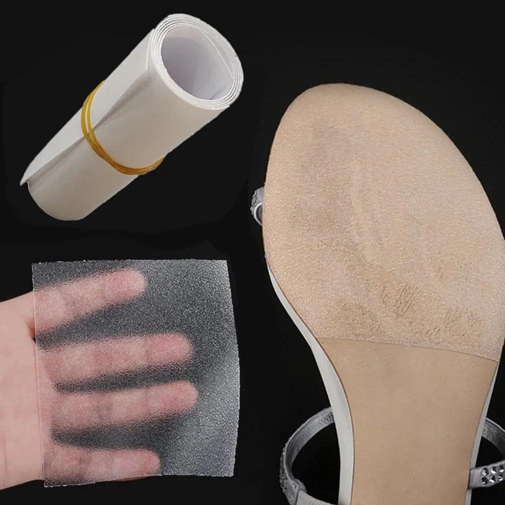 

1 Roll Sole Sticker Crystal Clear Self-stick Pads Sole Protector Shoe Bottoms Slip Resistant Shoe Sole Cover Forefoot Stickers