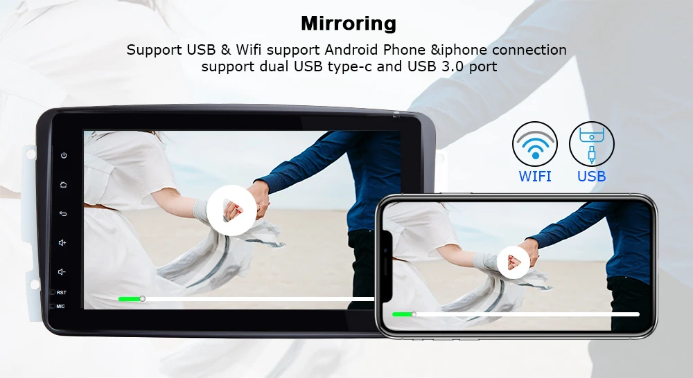 2 din Android 9 автомобильный DVD мультимедийный плеер gps для Mercedes Benz CLK W209 W203 W463 W208 Радио стерео аудио навигация головное устройство