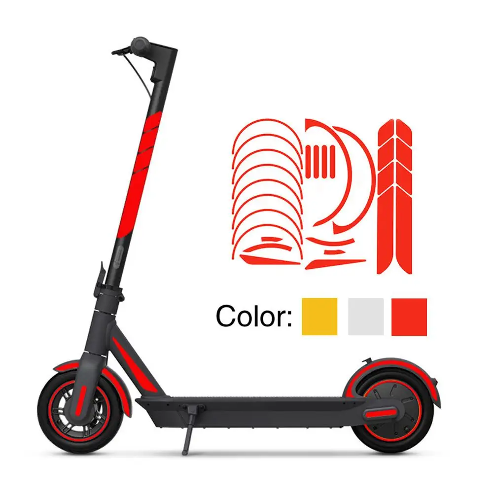 

Electric Scooter full body Reflective Sticker For NINEBOT MAX G30 red/yellow/silver Waterproof Film for Scooter accesorios