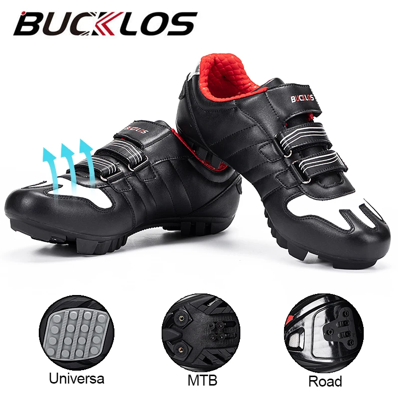

Велосипедная обувь BUCKLOS, самоблокирующаяся обувь для горного велосипеда, уличные Нескользящие дышащие кроссовки для гонок