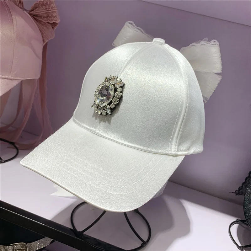 

Летняя атласная кружевная Женская Повседневная шляпа с бантом