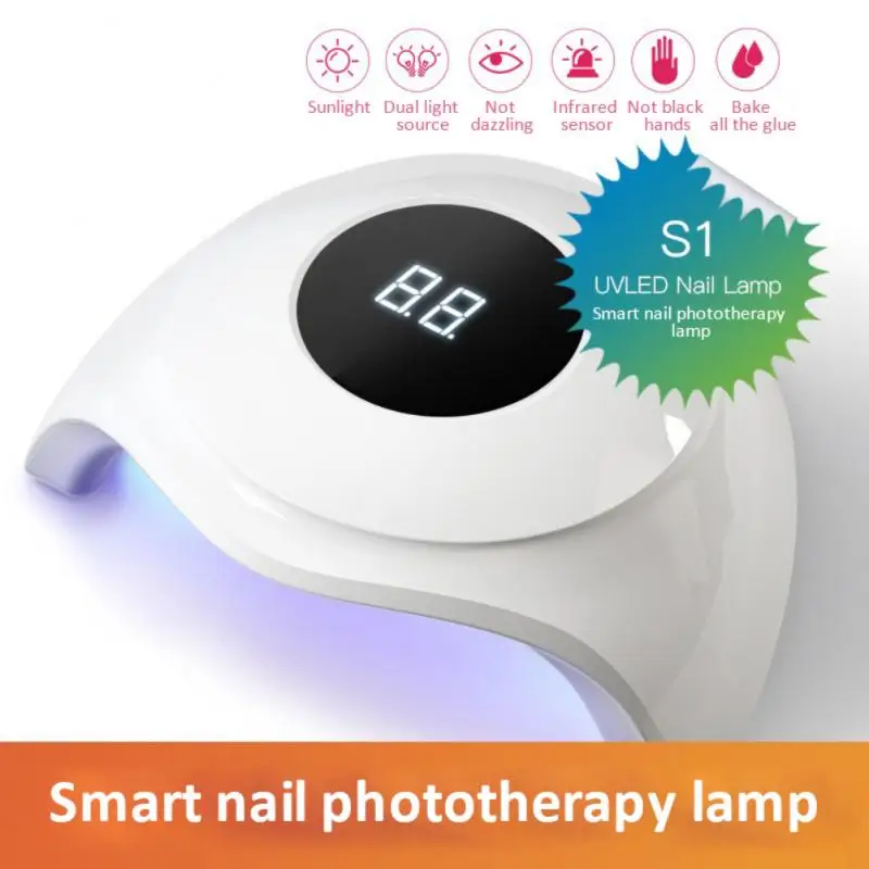 

45W LED Lamp Nail Dryer Intelligent Sensor Phototherapy Lamp USB Phototherapy Machine Nail Lamp For Drying Gel Polish Timer Tool