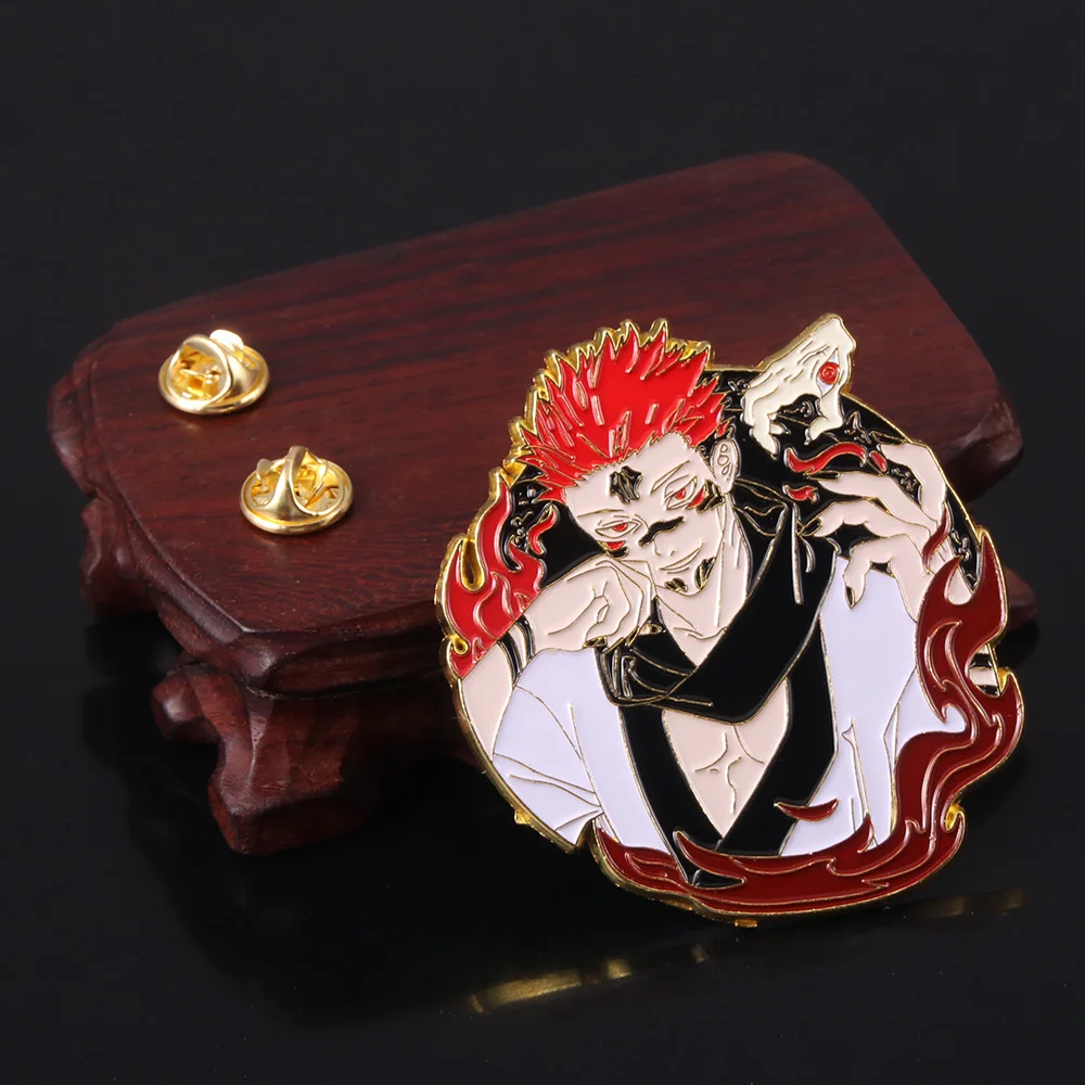 

Anime Jujutsu Kaisen Ryomen Sukuna Badge Pins Itadori Yuji Fushiguro Megumi Gojo Satoru Hard Enamel Brooch Collection Jewelry