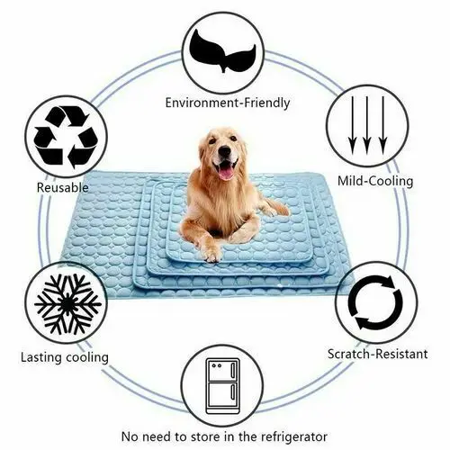Summer pet cold mat Dog Cooling Mat Pet Cat Chilly Non-Toxic Cool Bed Pad Cushion Indoor Pool Cooler | Beds/Mats