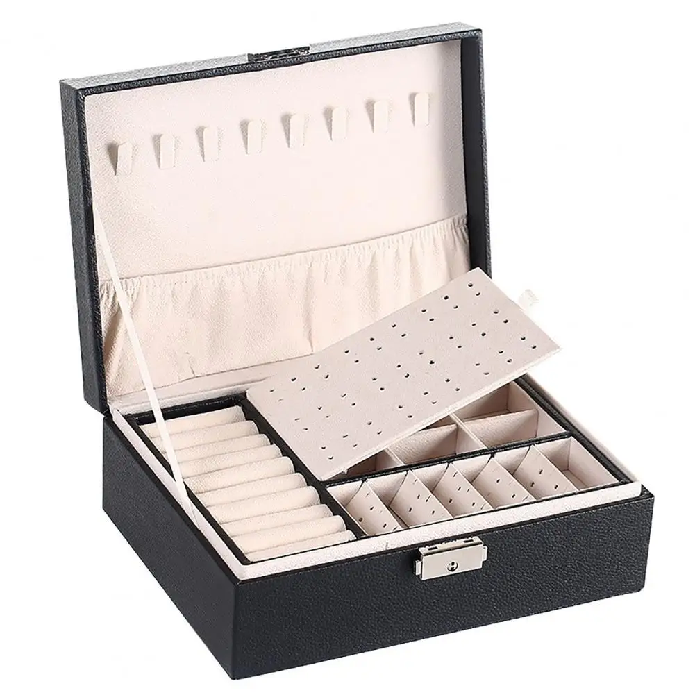 

Women Travel Jewelry Organizer Multifunction Necklace Earring Ring Storage Box Necklace Earring Ring Storage Box Earring Storage