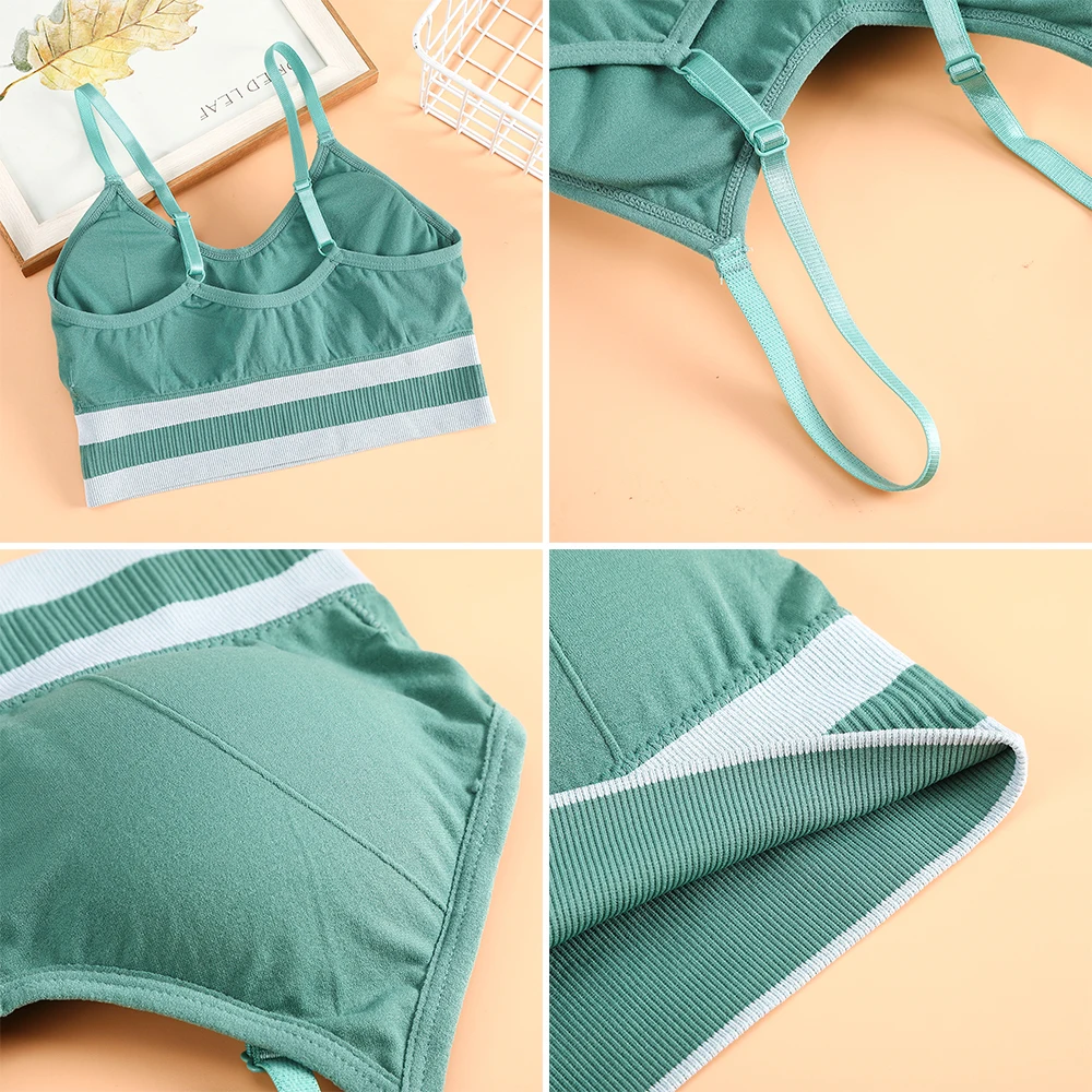 Однотонный Симпатичный хлопковый бюстгальтер с прострочкой простое женское