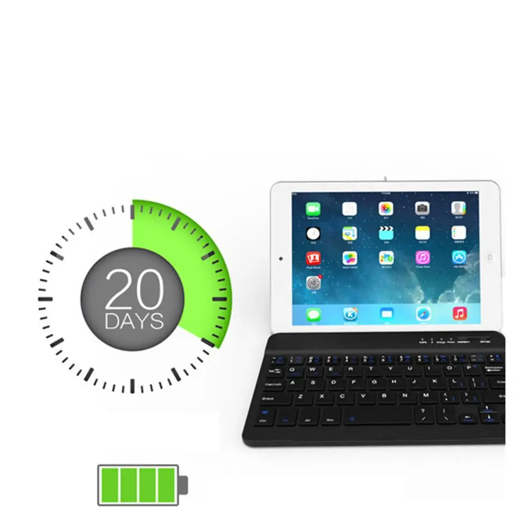 Перезаряжаемая Беспроводная клавиатура Bluetooth для IOS Android &lt2-х часов &lt0 3 mA-10 + 55 C