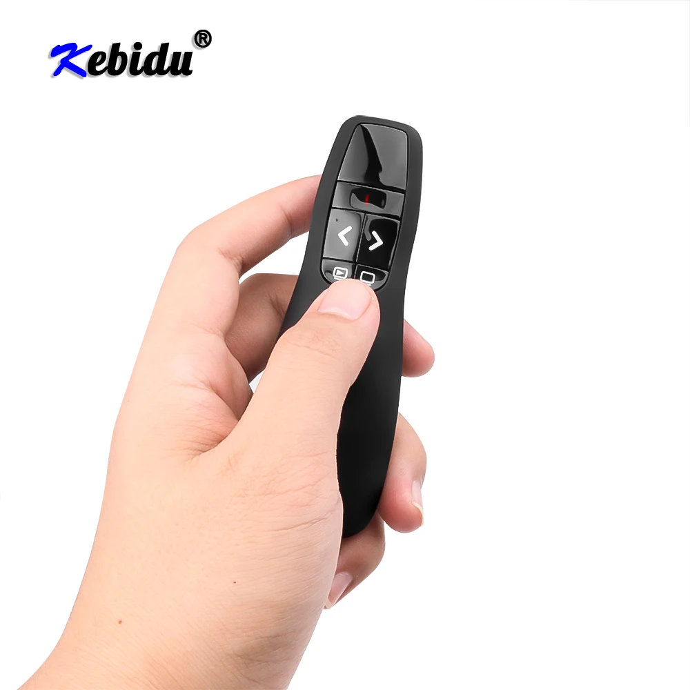 Kebidu R400 2,4 ГГц USB беспроводной Презентер лазерная указка PPT мини пульт дистанционного управления красный лазер для презентаций Powerpoint