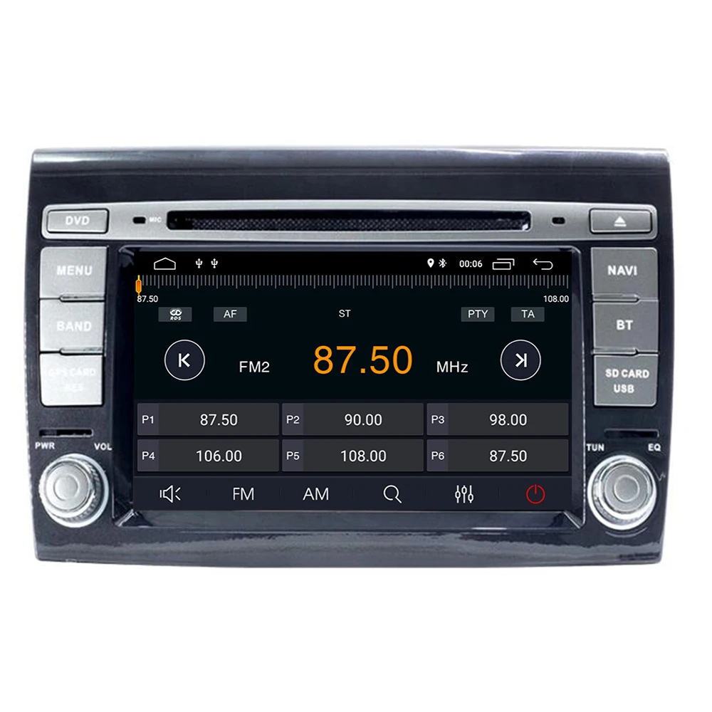 Автомобильный мультимедийный плеер Android 10 4 + 64G GPS 2 Din стерео система для Fiat/Bravo