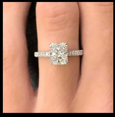 

Customized items Classic Moissanit 2.25 ct ring Brilliant Cut jewelry Wedding ring Engagement 585 ring