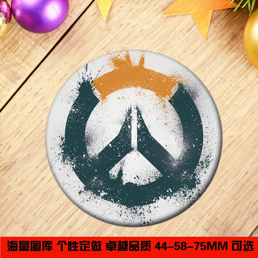 Игра Overwatch бейж с дисплеем OW мультфильм фигура D.va Tracer Reaper круглая металлическая